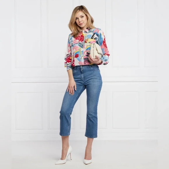 Marella 100% Silk Floral Print Top - Picture 3 of 8